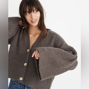 Large Madewell Wide Sleeve Crop Cardigan